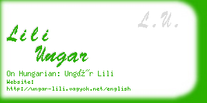 lili ungar business card